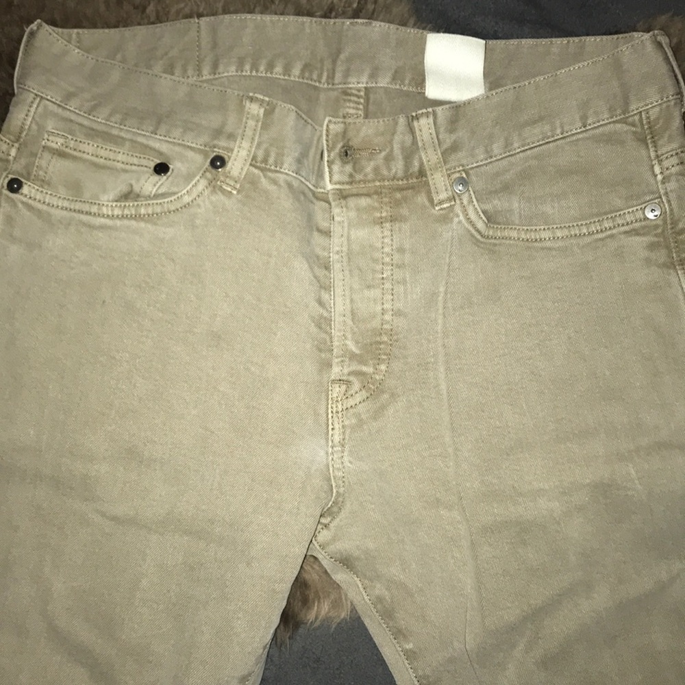 &denim slim low waist pants